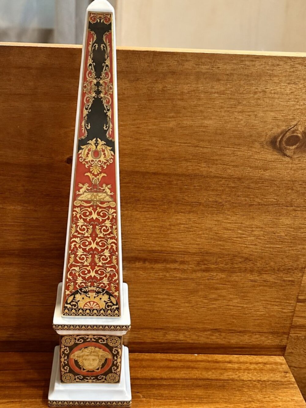 🔥VERSACE ROSENTHAL OBELISK MEDUSA RED RARE🔥